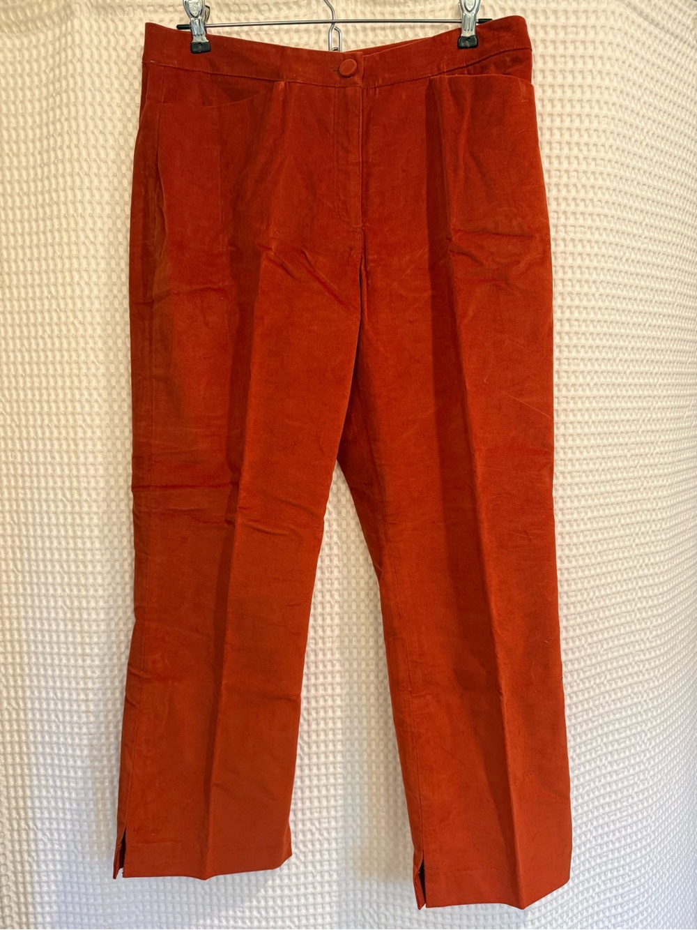 Halogen Women's Corduroy Pants in Rust Orange